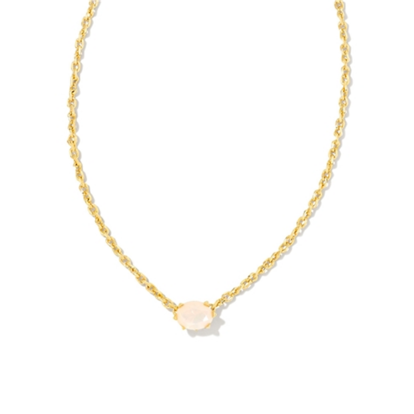 CAILIN GOLD PENDANT NECKLACE, CHAMPAGNE OPAL CRYSTAL