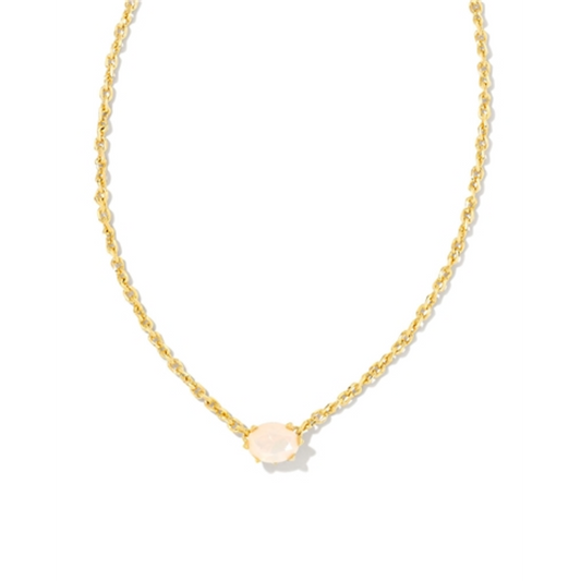 CAILIN GOLD PENDANT NECKLACE, CHAMPAGNE OPAL CRYSTAL