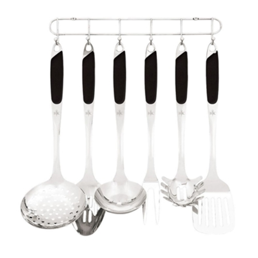 HELLS KITCHEN UTENSIL SET, BLACK, 6 PIECES