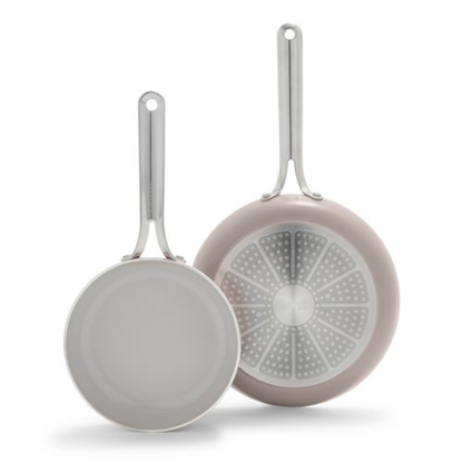 NOVA 2PC CERAMIC NONSTICK FRY PAN SET CLAY