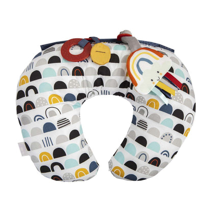 BOPPY TUMMY TIME PROP PILLOW BLACK & WHITE RAINBOWS