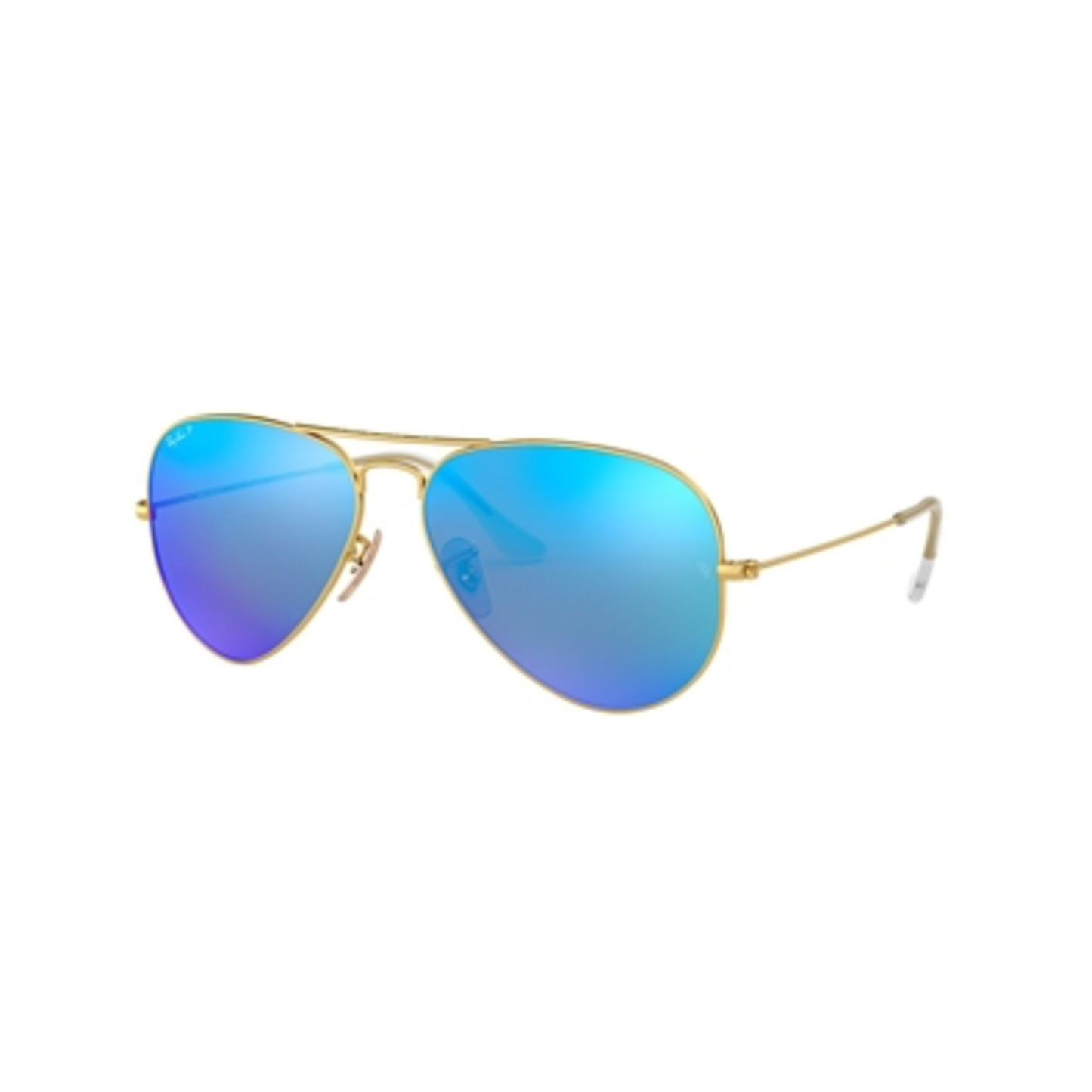 AVIATOR FLASH SUNGLASSES POLARIZED, GOLD, BLUE, 58
