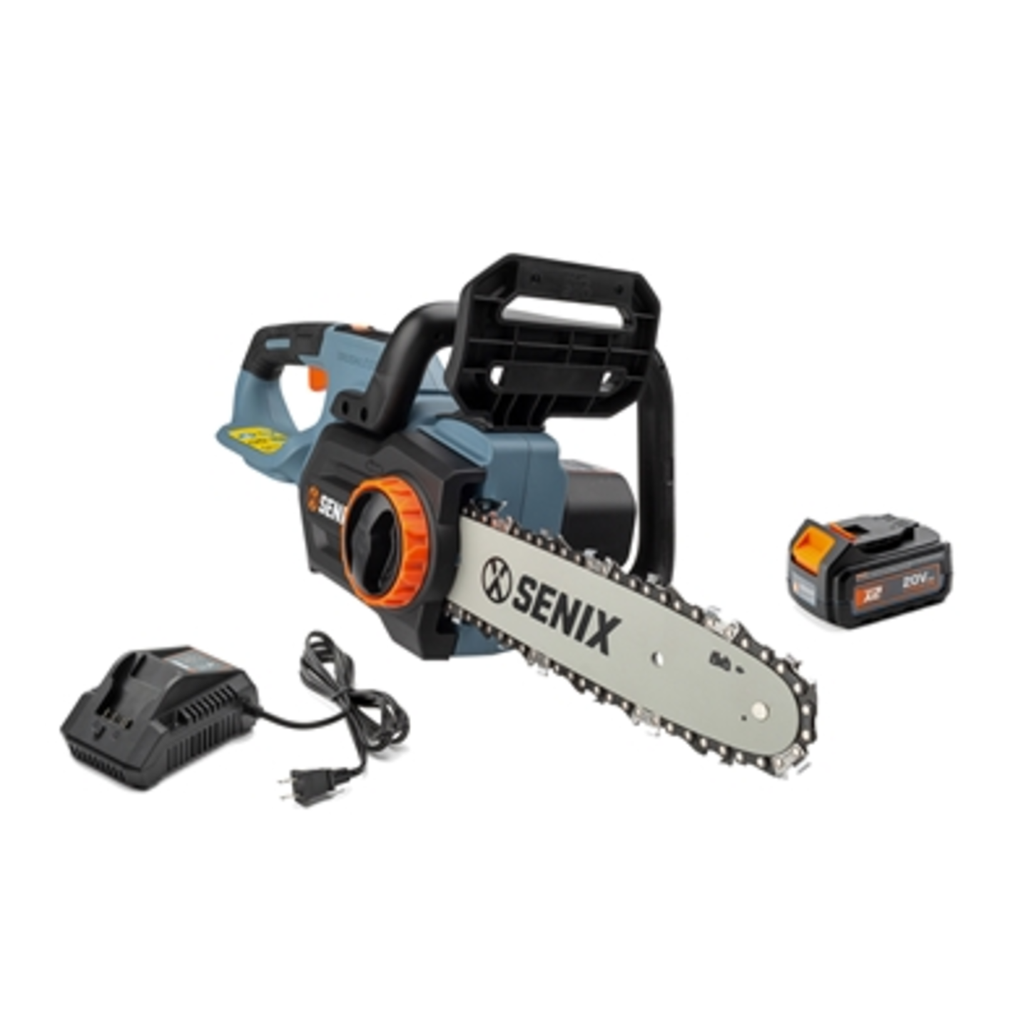 20 VOLT MAX CORDLESS BRUSHLESS CHAINSAW, BLUE, 10"