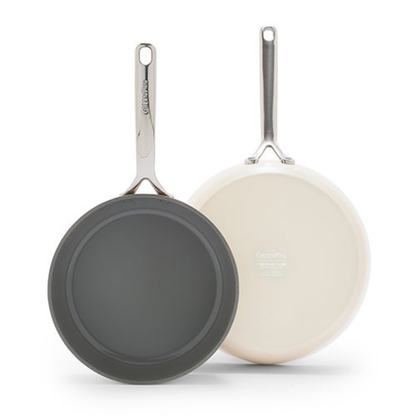 GP5 COLORS 2PC CERAMIC NONSTICK FRY PAN SET CLOUD CREAM