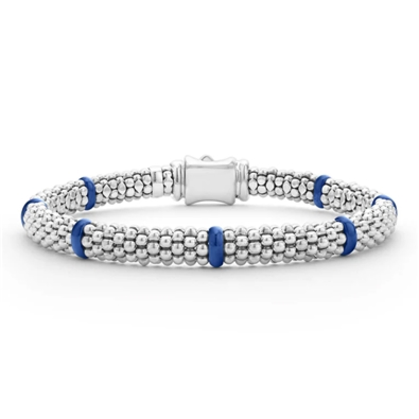 CERAMIC STATION CAVIAR BRACELET, ULTRAMARINE, 6.25"-6.75"