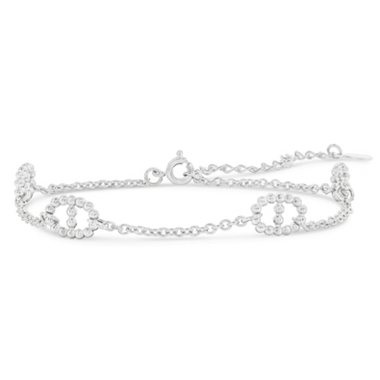 FANCY ANCHOR BRACELET, SILVER, 8"