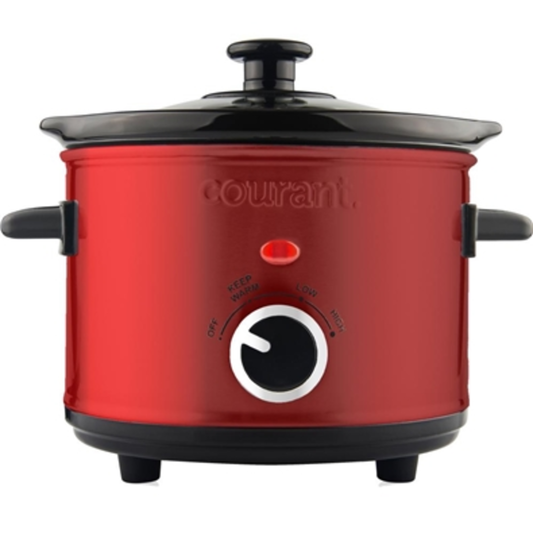 SLOW COOKER, RED, 1.6 QUART