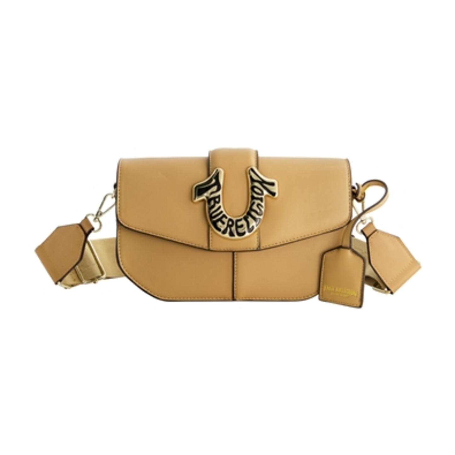 TRUE RELIGION SHOULDER BAG SIGNATURELOGO, CAMEL