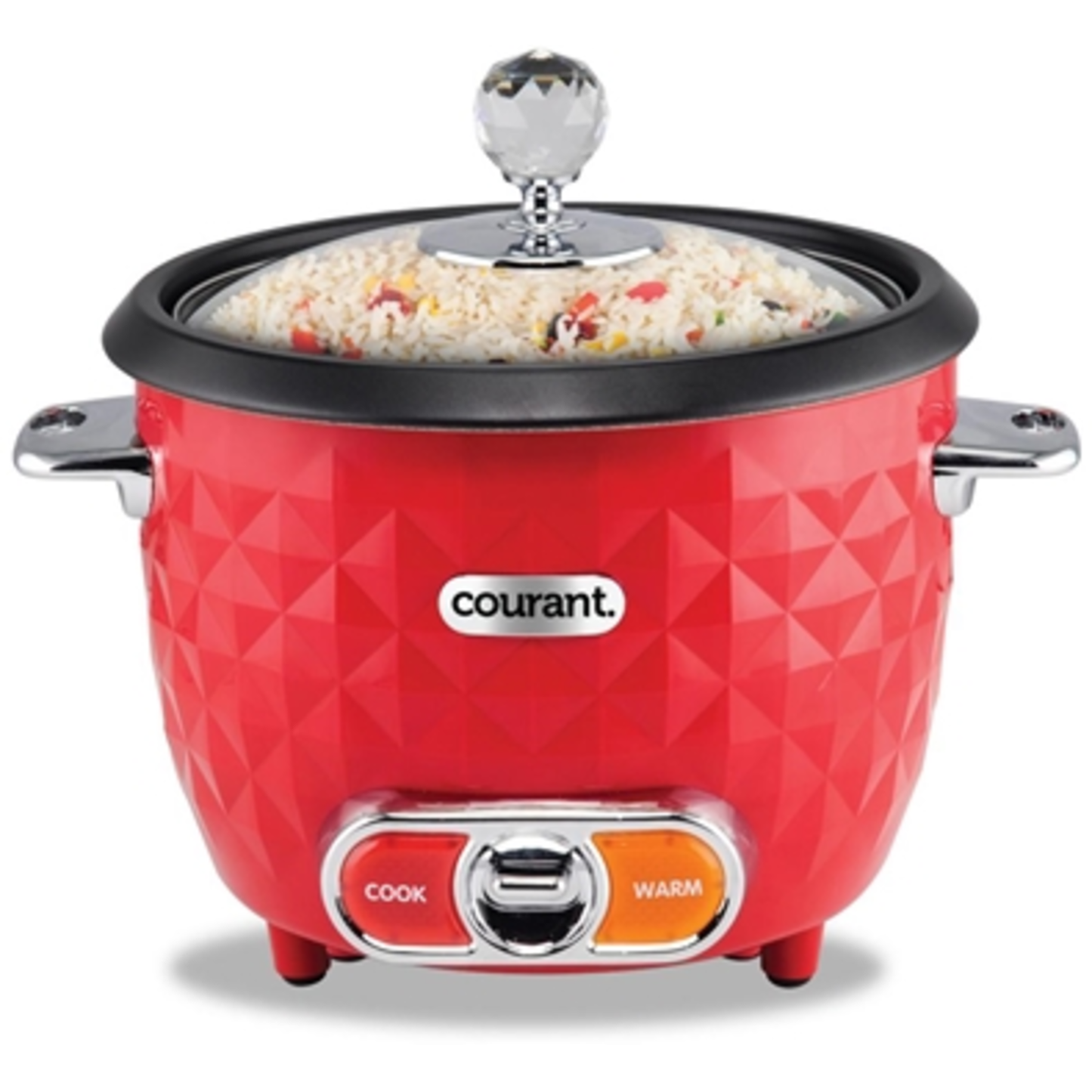COURANT 10C RICE COOKER  AND  STEAMER - RED, RED