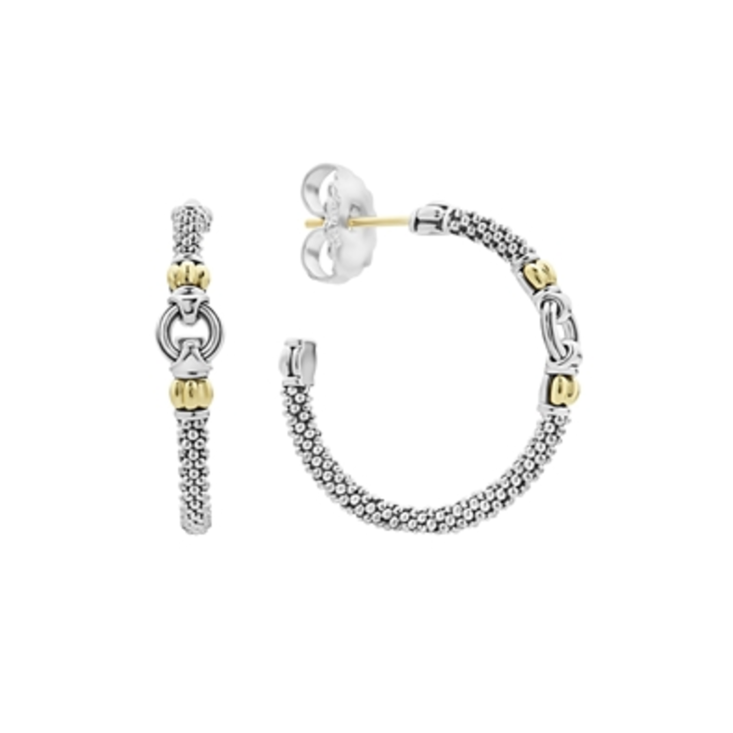 SIGNATURE CAVIAR CAVIAR HOOP EARRINGS