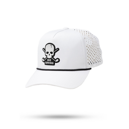 PERFORATED ROPE HAT - DIE TRYING - WHITE
