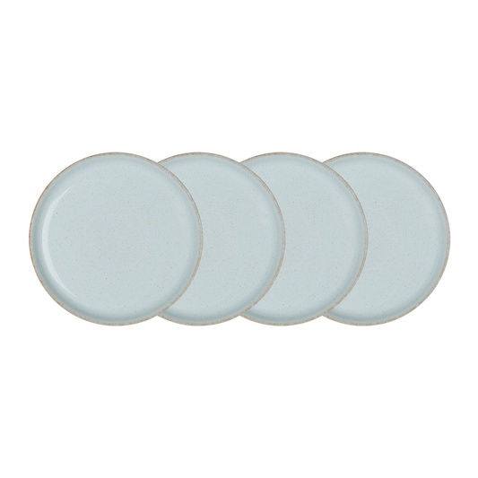 DENBY HERITAGE PAVILION SET OF 4 MEDIUM COUPE PLATES