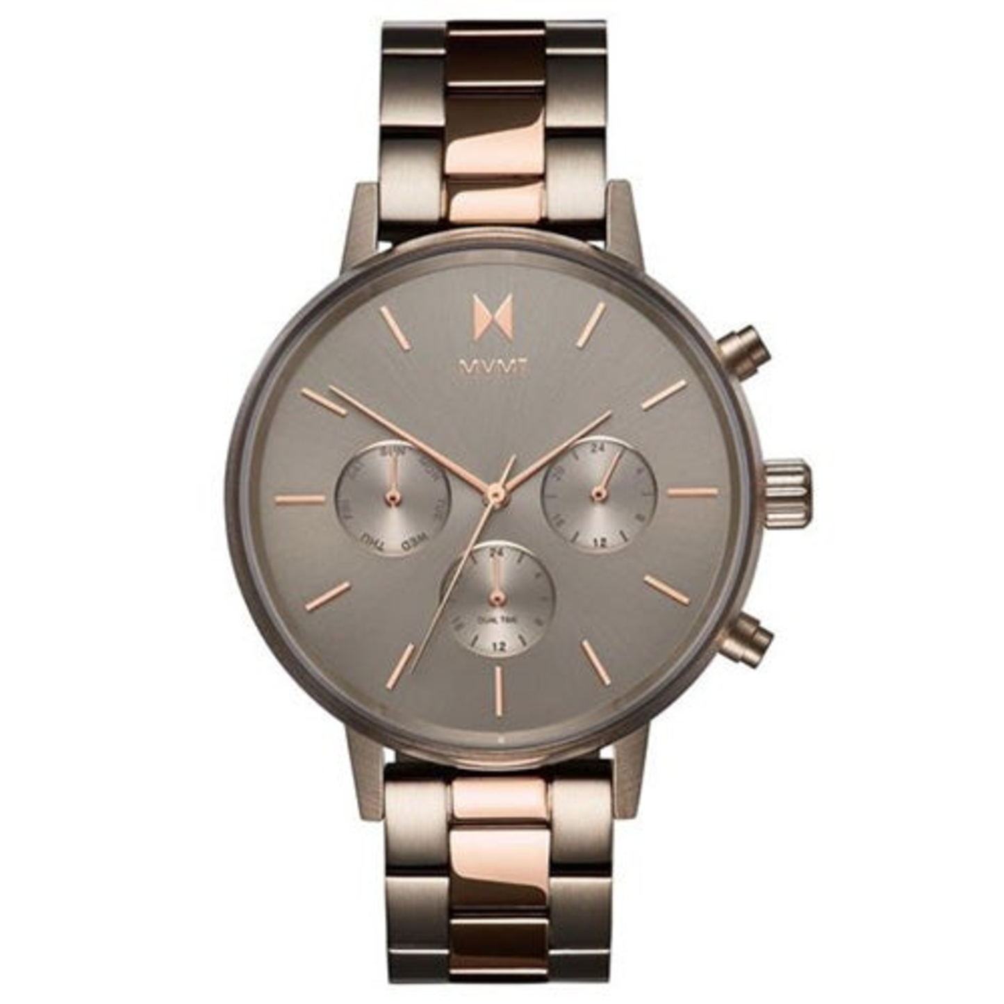 LADIES NOVA ORION TITANIUM & ROSE GOLD SS CHRONOGRAPH WATCH TITANIUM DIAL