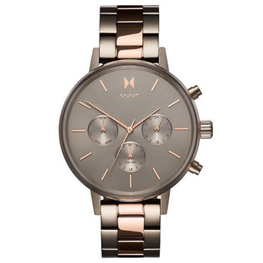 LADIES NOVA ORION TITANIUM & ROSE GOLD SS CHRONOGRAPH WATCH TITANIUM DIAL