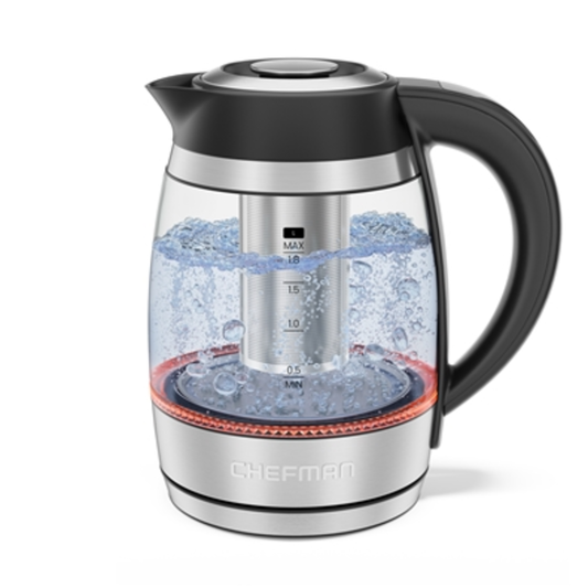 LIGHTNING CUSTOMTEMP KETTLE, BLACK/GLASS, 1.8 LITER