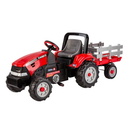 CASE IH TRACTOR AND TRAILER PEDAL POWERED RIDE-ON RED