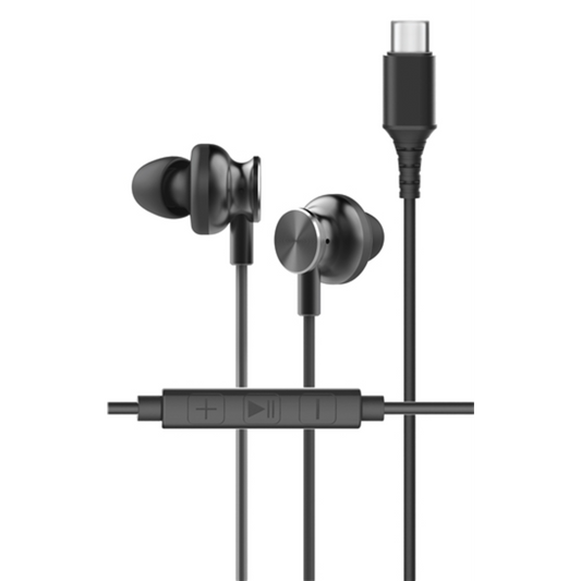EARBUDS WITH USB-C CONNECTOR, BLACK