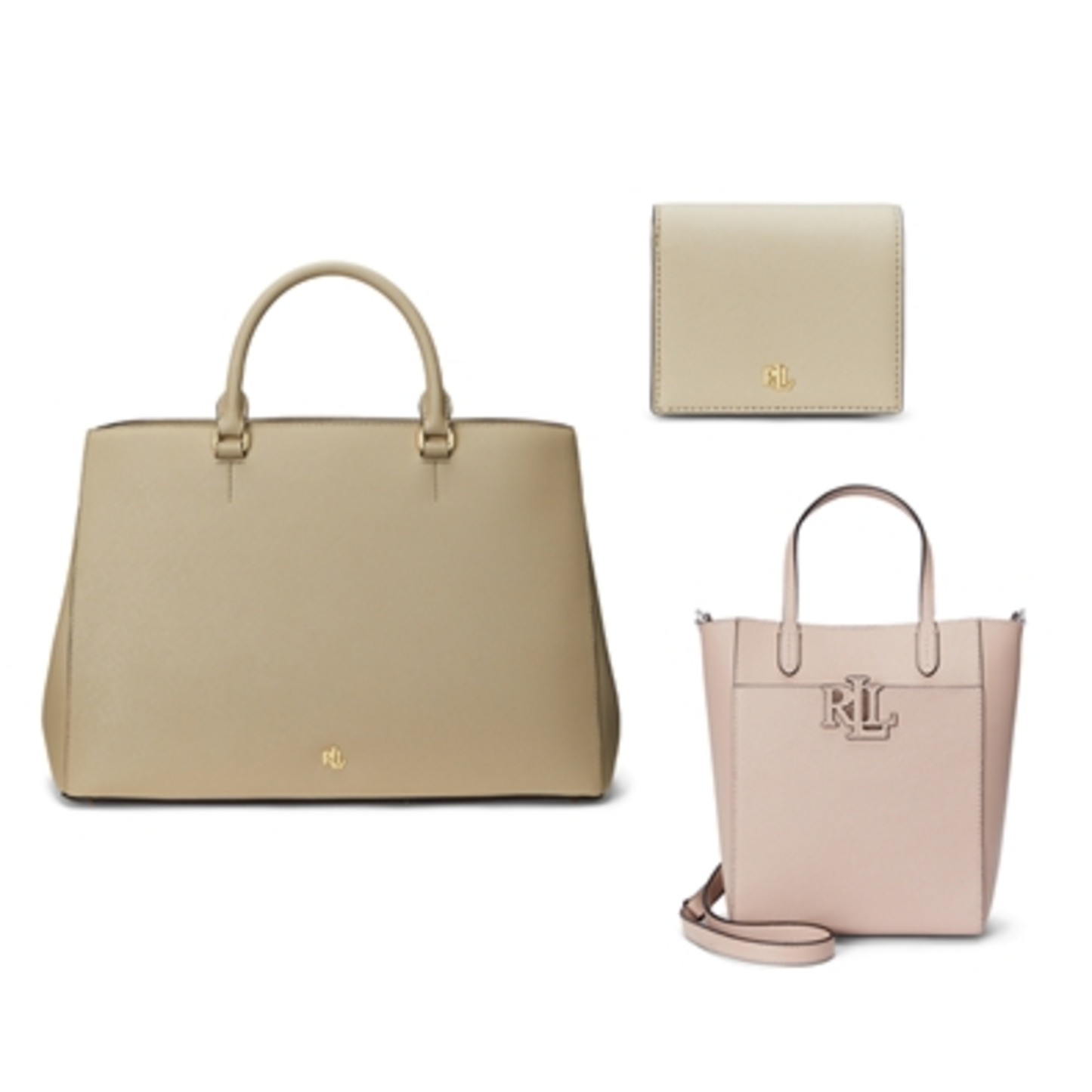HANNA SATCHEL, CAMERYN TOTE & WALLET SET, BIRCH TAN/SUNRISE BLUSH