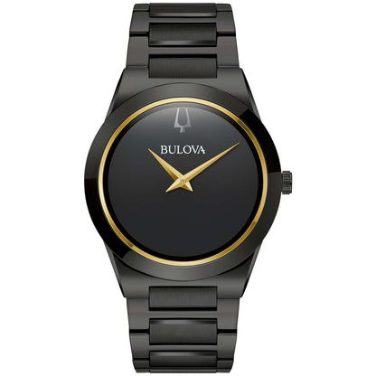 MENS MILLENIA BLACK ION-PLATED STAINLESS STEEL WATCH BLACK DIAL