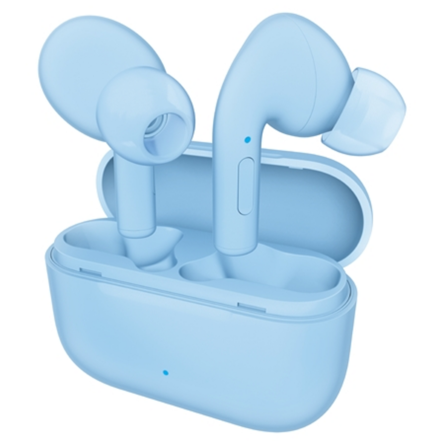 TRUE WIRELESS EARBUDS WITH CHARGING CASE, BABY BLUE