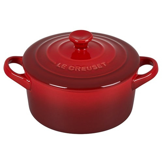 14OZ STONEWARE MINI ROUND COCOTTE CERISE