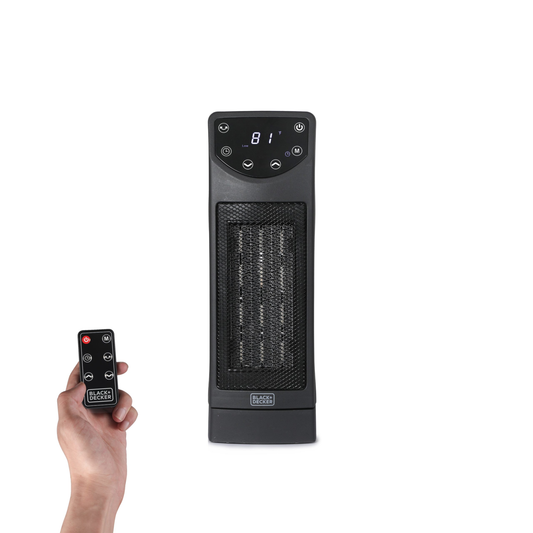 BLACK+DECKER OSCILLATING CERAMIC DESKTOP HEATER WITH REMOTE