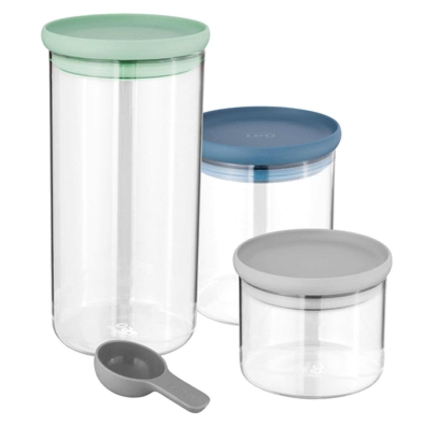 LEO 3PC GLASS FOOD CONTAINER SET, MULTI