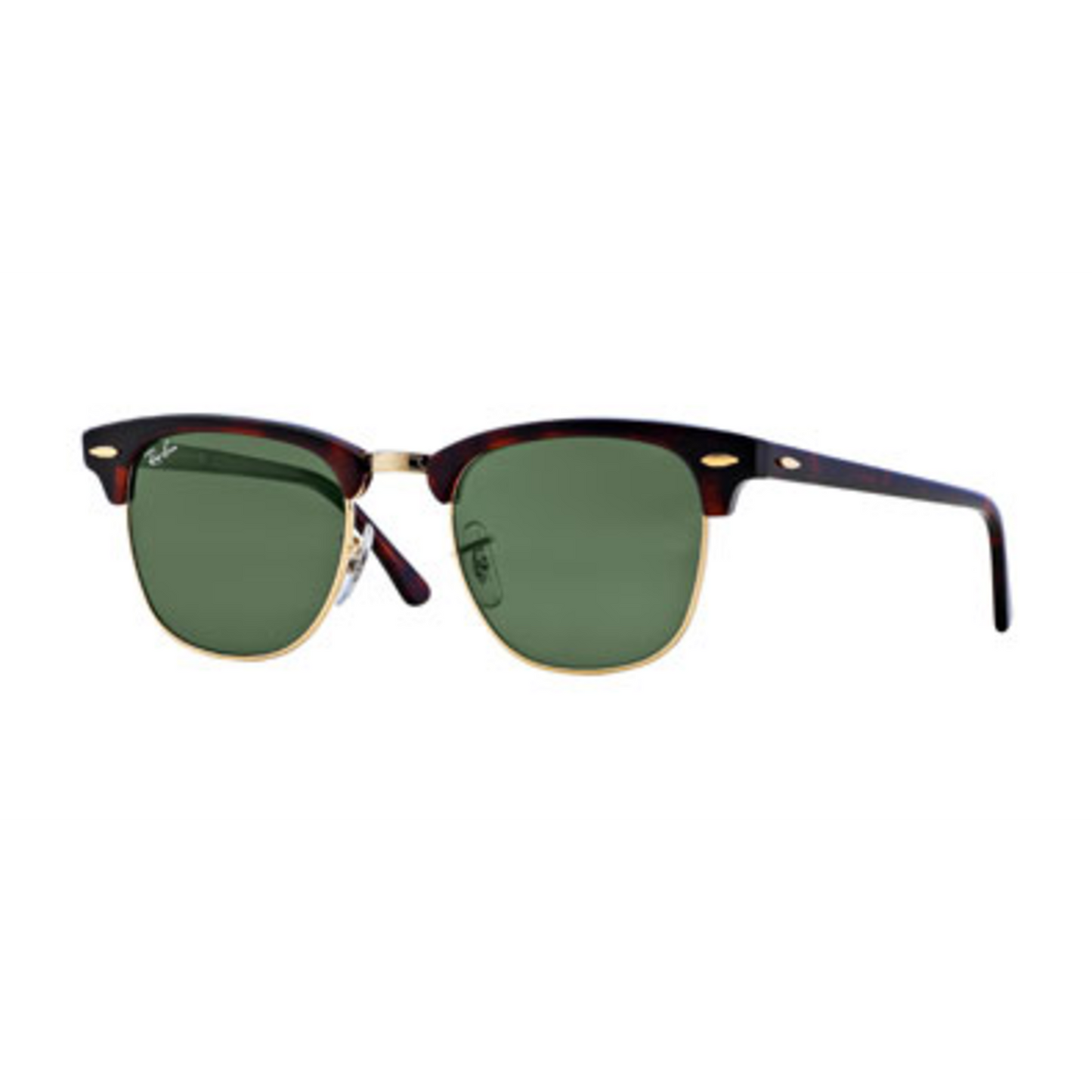 CLUBMASTER UNISEX NON-POLAR SUNGLASSES, TORTOISE/GREEN, 49