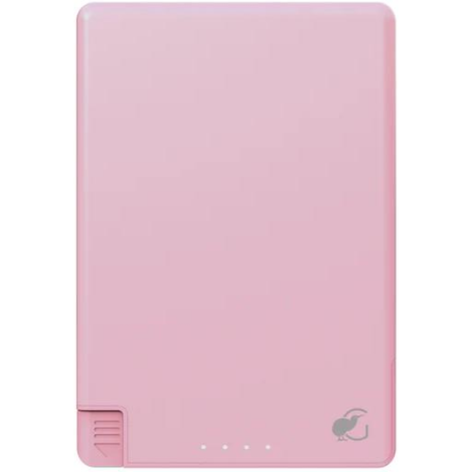 GALLEVANT SLIMCHARGE 5000MAH MAGNETIC POWERBANK WITH BUILT-IN CABLES - ROSE / USB-C