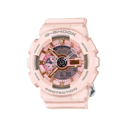 LADIES G-SHOCK S SERIES ANA-DIGI BABY PINK RESIN WATCH