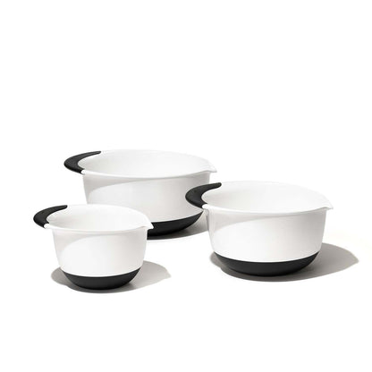GOOD GRIPS 3PC MIXING BOWL SET W/ BLACK HANDLES