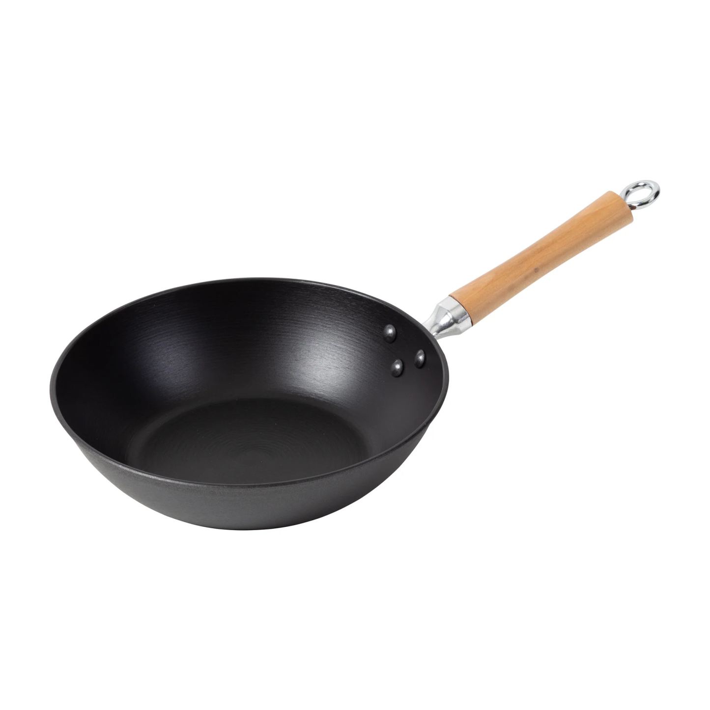 JOYCE CHEN PROFESSIONAL SERIES 11.5-INCH CAST IRON STIR FRY PAN WITH MAPLE HANDLE