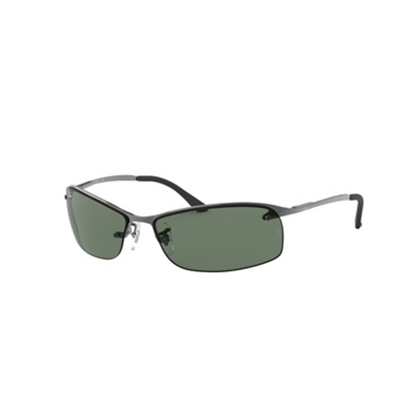 RB3183 MEN'S NON-POLARIZED SUNGLASSES, GUNMETAL FRAME/GREEN LENS, 63