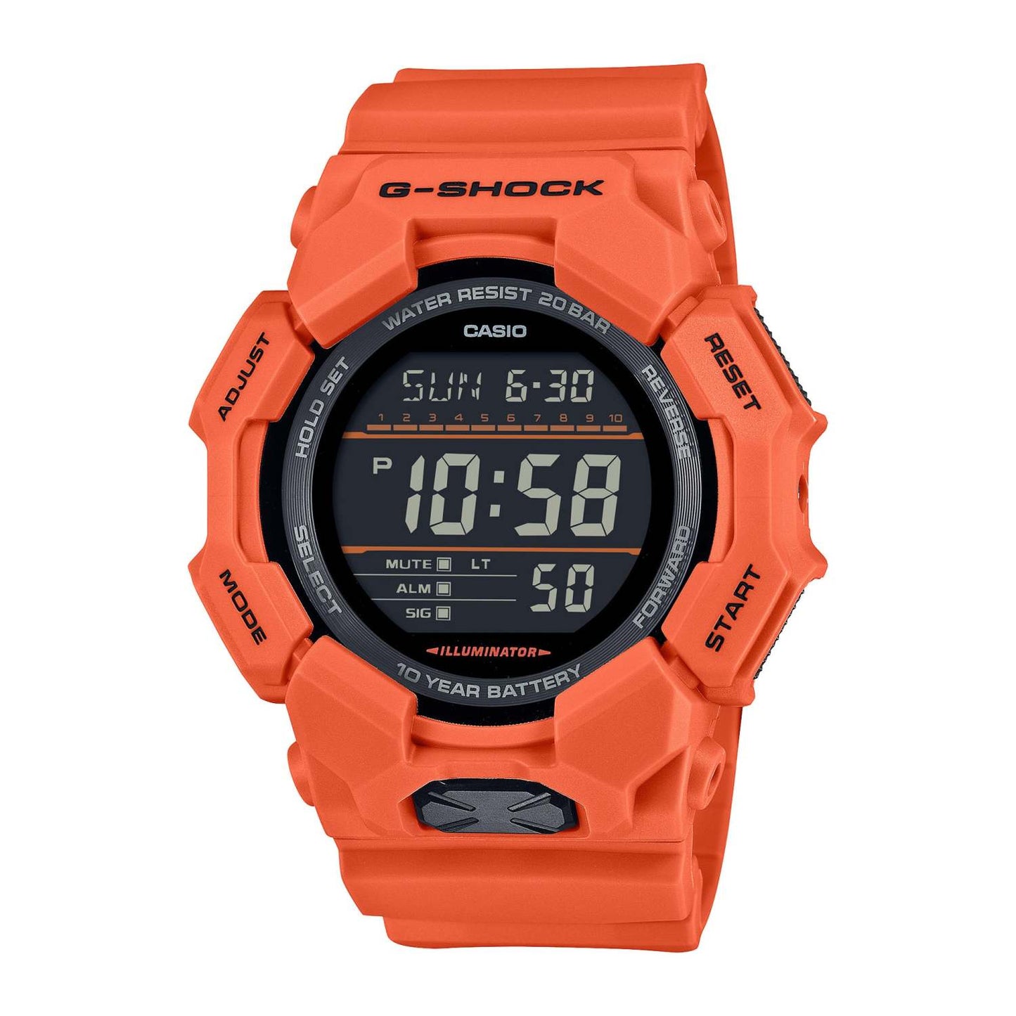 MENS GD010 LARGE LED DIGITAL WATCH ORANGE