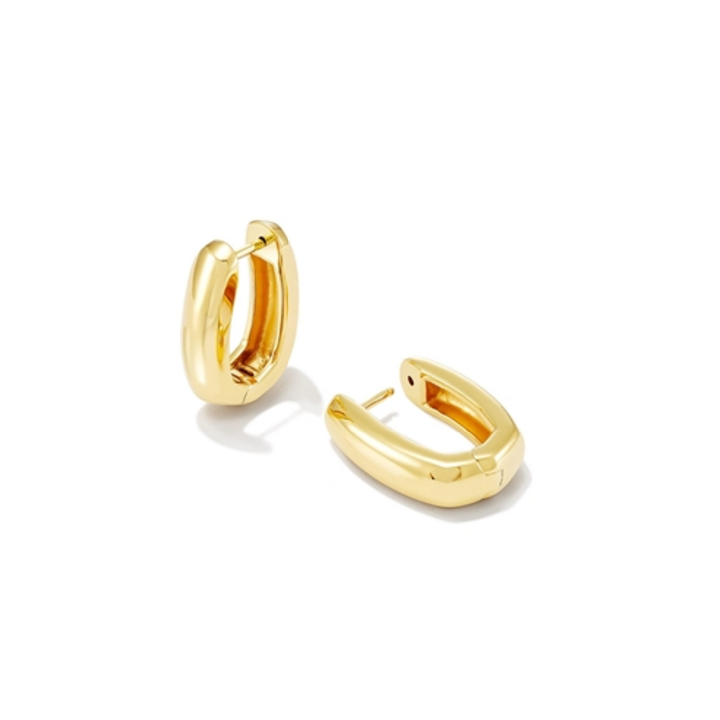 ELLEN WIDE HUGGIE EARRINGS, 18K GOLD VERMEIL