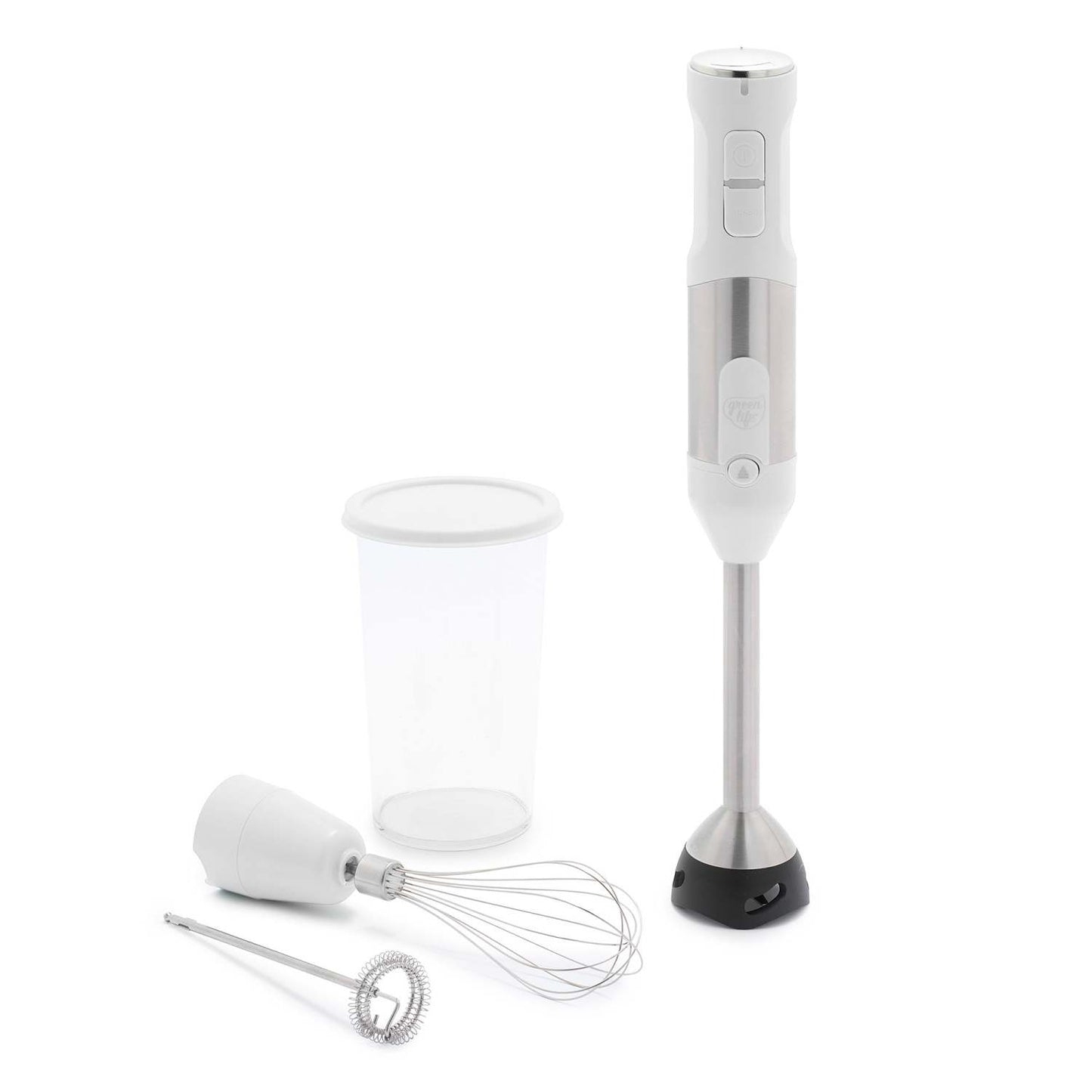 VARIABLE SPEED IMMERSION HAND BLENDER W/ ATTACHMENTS WHITE