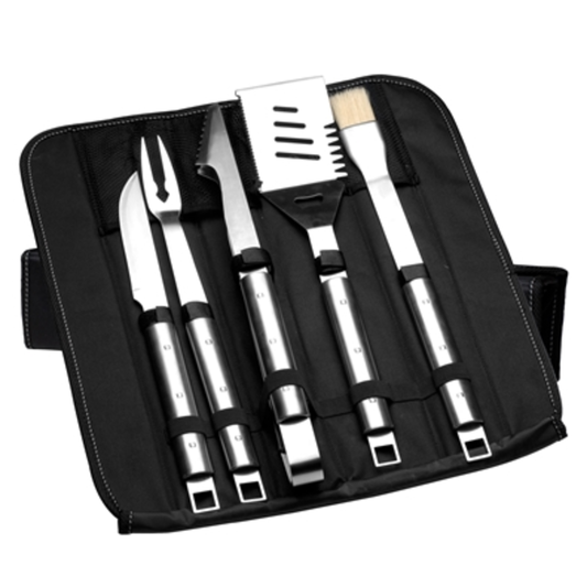 CUBO 6PC SS BBQ SET WITH FOLDING BAG