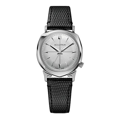 UNISEX LEGACY AUTOMATIC 505 CASE BLACK LEATHER STRAP SILVER DIAL