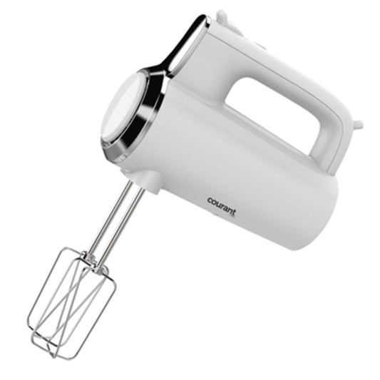 COURANT 250W 5-SPEED HAND MIXER, WHITE