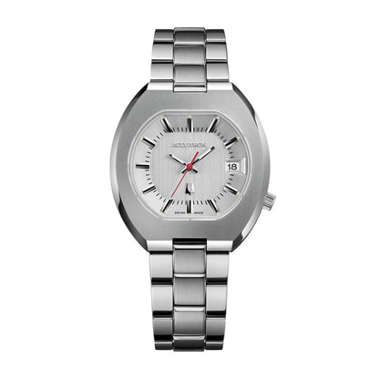 UNISEX LEGACY AUTOMATIC SILVER-TONE STAINLESS STEEL WATCH SILVER DIAL
