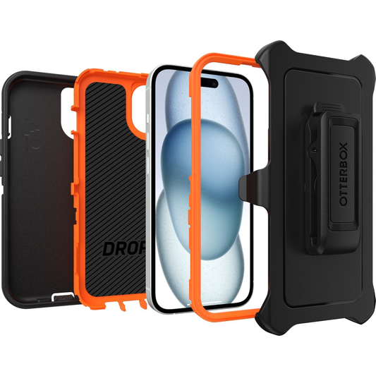 OTTERBOX APPLE IPHONE 15, IPHONE 14 AND IPHONE 13 DEFENDER SERIES CASE - REAL TREE BLAZE EDGE