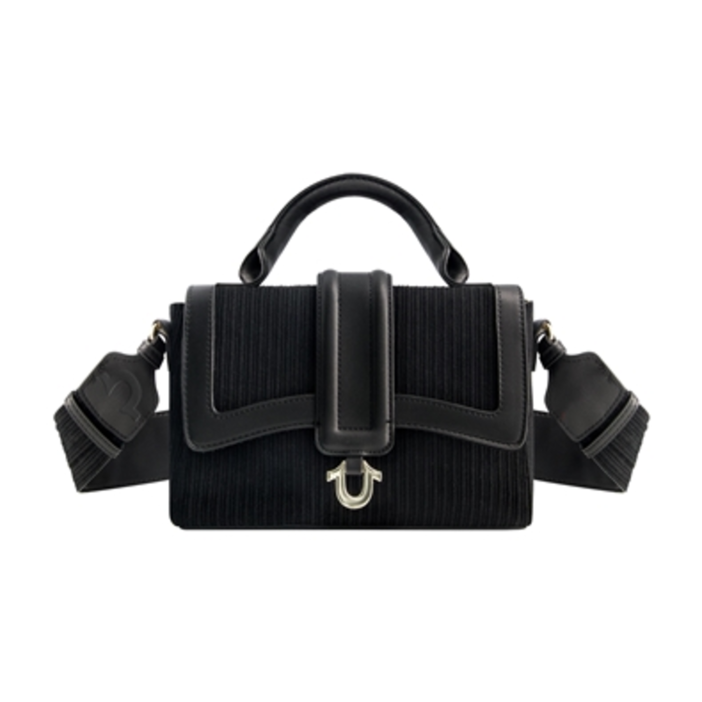 CORDOROY MINI SATCHEL, BLACK, 6.5X9X3.5