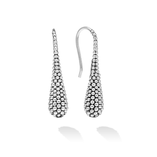 SIGNATURE CAVIAR BEADED TEARDROP EARRING
