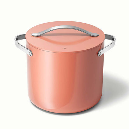 12QT NONSTICK CERAMIC STOCKPOT W/ LID PERRACOTTA