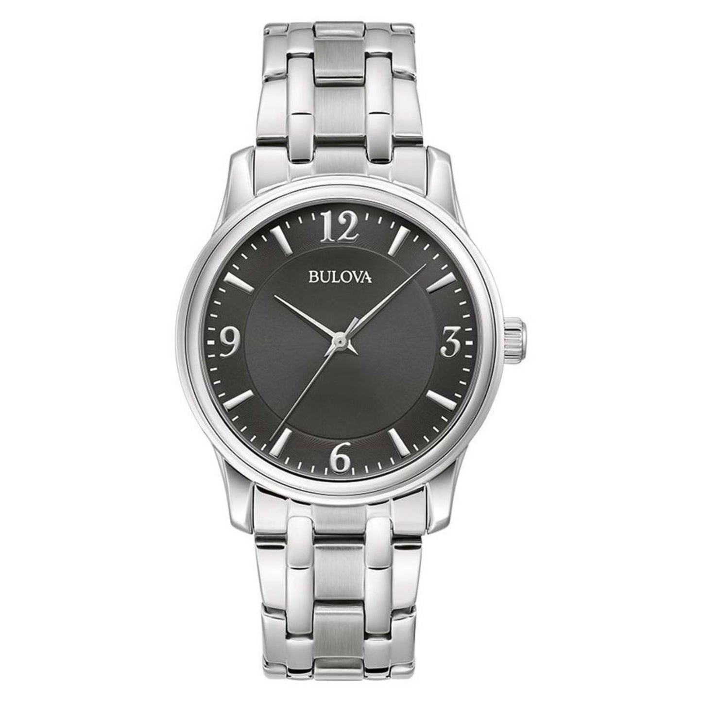 MENS CORPORATE COLLECTION SILVER-TONE STAINLESS STEEL WATCH BLACK DIAL