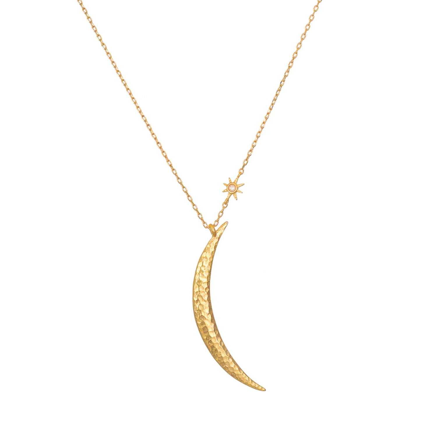 SATYA ADJUSTABLE 30 INCH MOON NECKLACE
