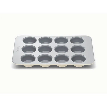 12 CUP NONSTICK CERAMIC MUFFIN PAN CREAM