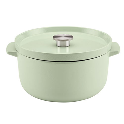 6QT ENAMEL CAST IRON ROUND DUTCH OVEN PISTACHIO