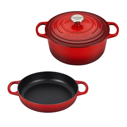 3PC SIGNATURE CAST IRON SET CERISE