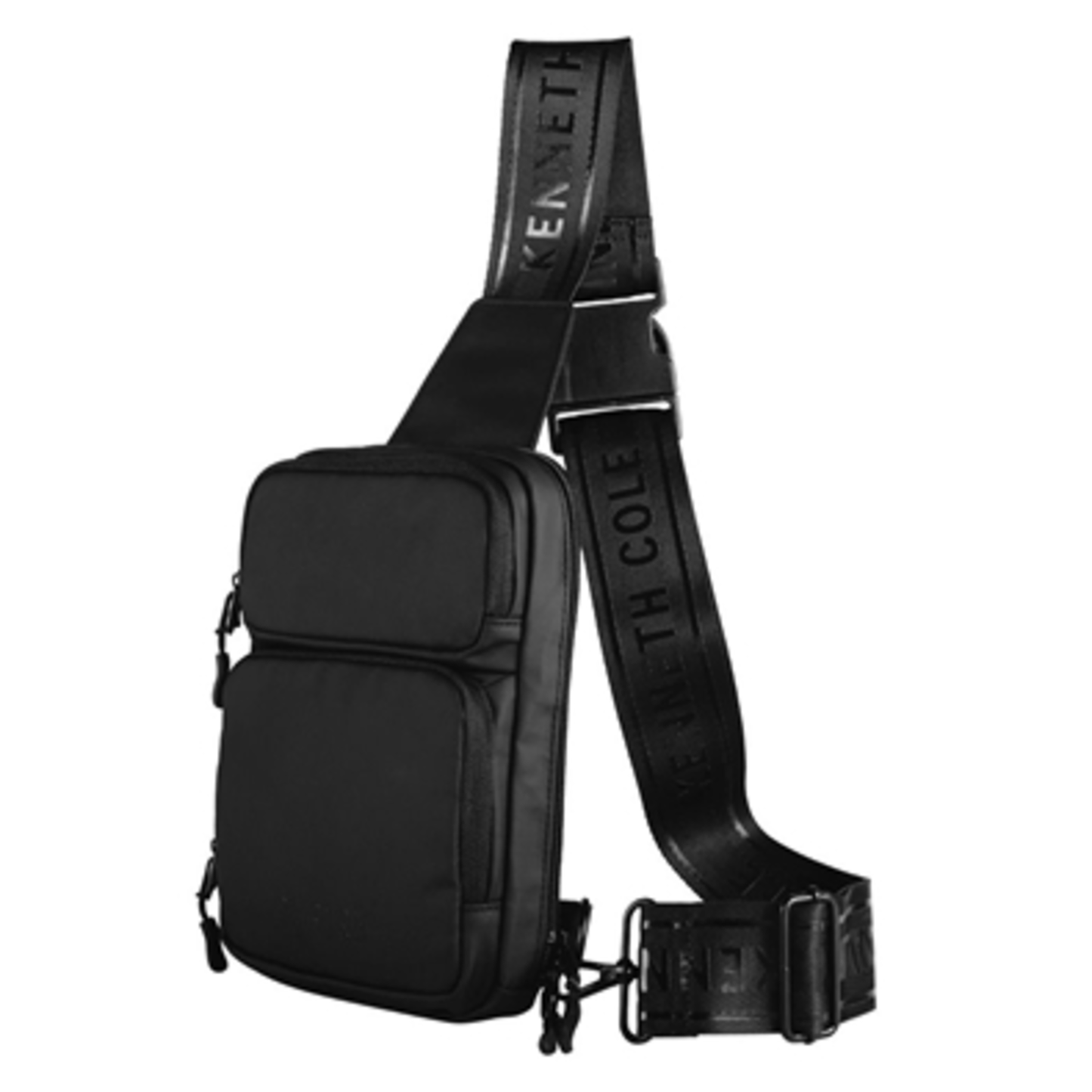 RYDER COATED POLYESTER CROSSBODY BAG, BLACK